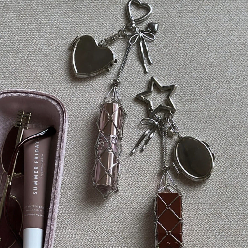 The Lipstick Charm | Lipstick Holder Mirror Bag Charm